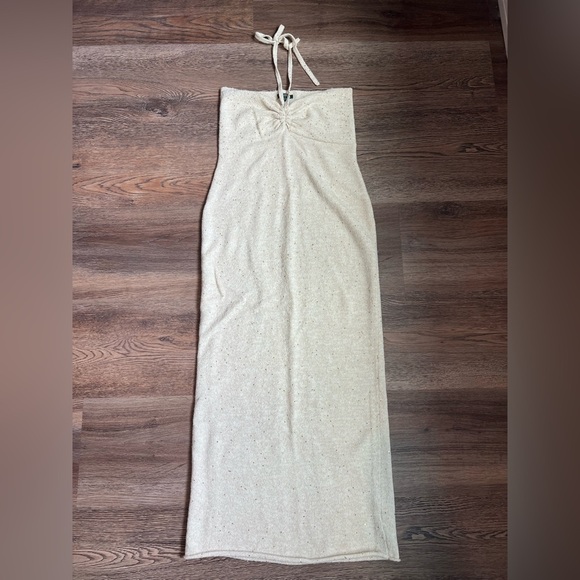 Wild Fable Knit Cream Maxi Dress with Sequins - Picture 3 of 7